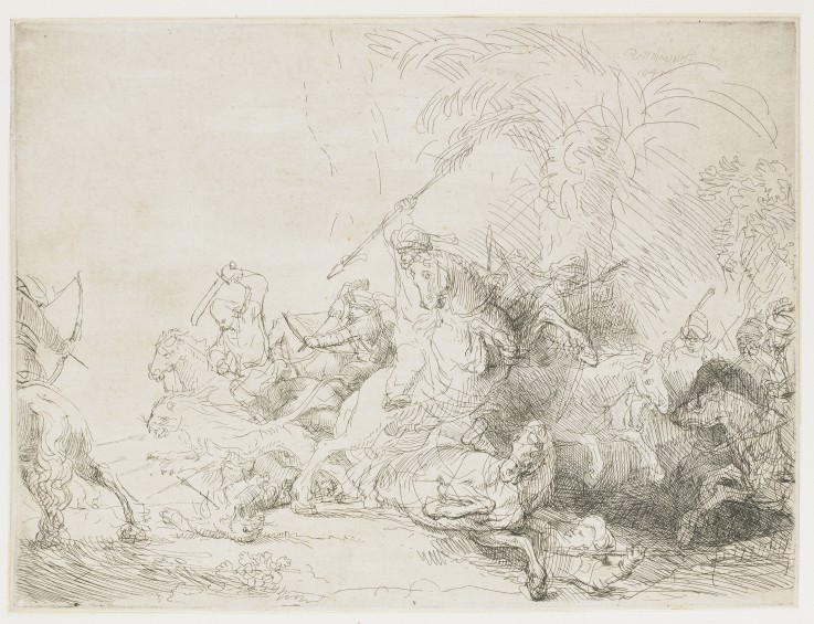 Die große Löwenjagd von Rembrandt van Rijn