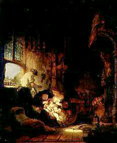 Die Familie des Zimmermanns Joseph (oder: Die hl. Familie) von Rembrandt van Rijn