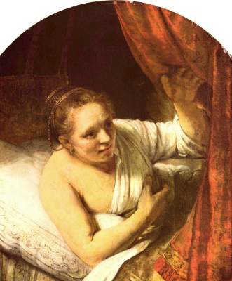 Hendrickje Stoffels im Bett von Rembrandt van Rijn