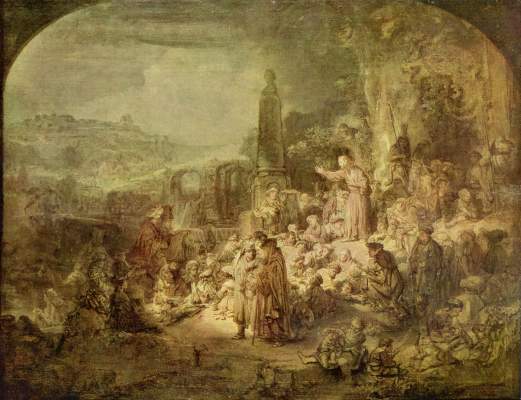 Predigt Johannes des Täufers von Rembrandt van Rijn