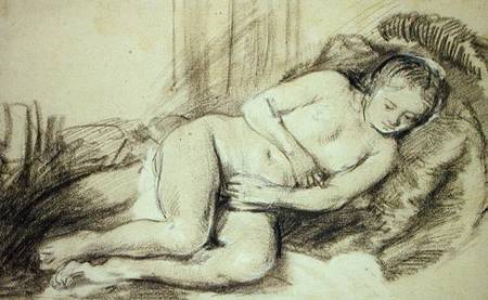 Reclining Female Nude von Rembrandt van Rijn