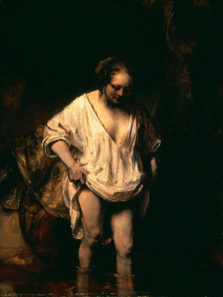 Rembrandt, Badendes M{dchen von Rembrandt van Rijn