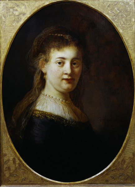 Rembrandt, Saskia mit Schleier von Rembrandt van Rijn