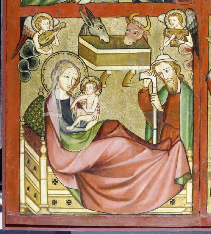 Altenberger Altar (Detail aus dem linker Flügel): Geburt Christi von Rheinischer Meister