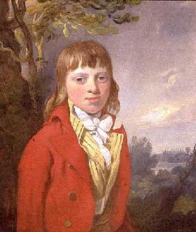 'Leaving Portrait' of John Vernon of Wherstead Hall, with Eton College Chapel in the Background 1793