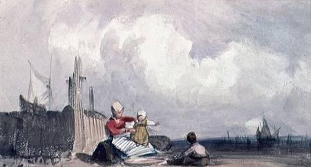 Fisherfolk on the Beach von Richard Parkes Bonington