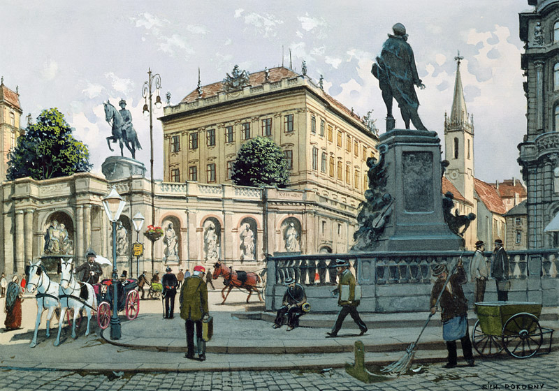 The Albertina, Vienna  on von Richard Pokorny