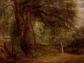 Im Park mit der Lektüre des Lieblingsdichters. 1852/53
