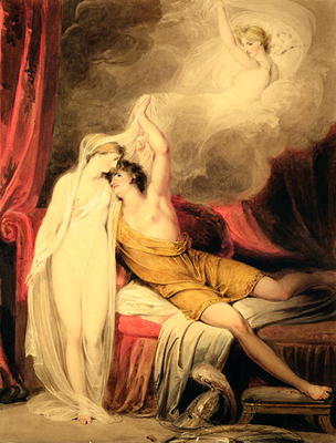 The Reconciliation of Paris and Helen (w/c and gouache on paper) von Richard Westall