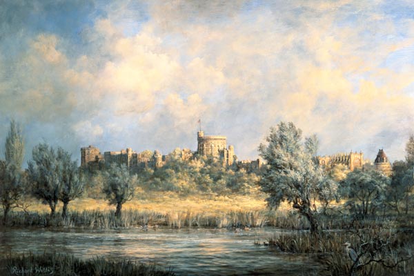 Windsor Castle: from the River Thames  von Richard  Willis