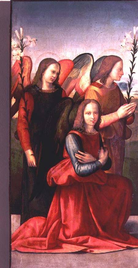 Three angels (panel) (pair of 80359) von Ridolfo Ghirlandaio