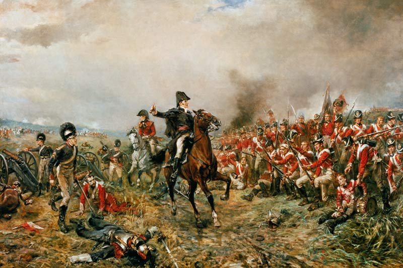 The Duke of Wellington at Waterloo von Robert Alexander Hillingford