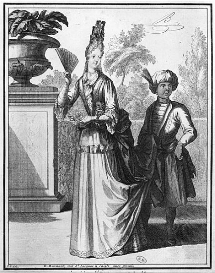 Noblewoman''s dress, late 17th century von Robert Bonnart