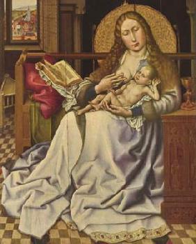 Madonna mit dem Kinde vor einem Wandschirm 1420/25