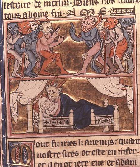 Ms Fr. 95 f.113v Council of Demons von Robert de Boron