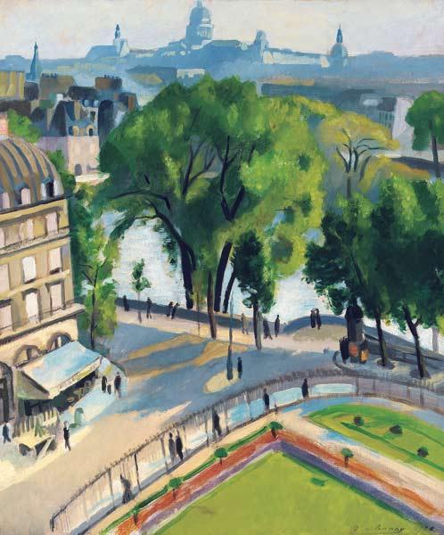 Ansicht des Quai du Louvre 1928