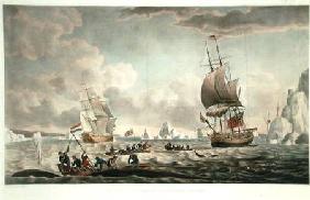 The North West or Davis's Streights Whale Fishery, published by John & Josiah Boydell 1789 our