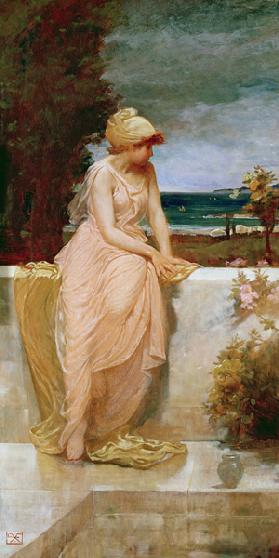 A Classical Maiden Looking Out to Sea