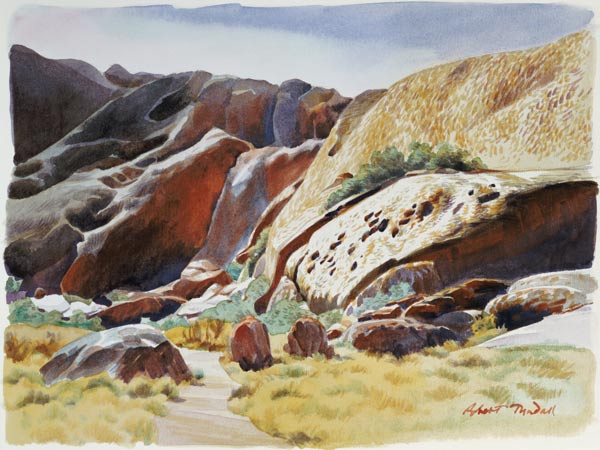 Aspects of Uluru (Ayers Rock), Australia (w/c)  von Robert  Tyndall