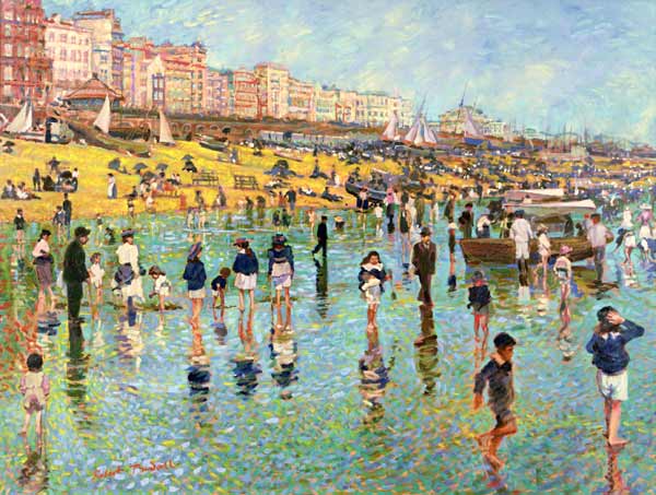 Passing Time on Brighton Beach  von Robert  Tyndall