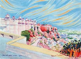 Gwalior Fort, India, 2001 (w/c on paper) 