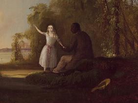 Detail of 'Uncle Tom and Little Eva' 1853