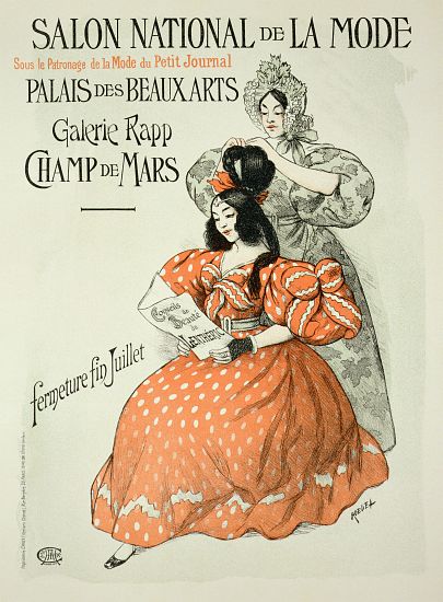 Reproduction of a poster advertising the 'Salon National de la Mode', Rapp Gallery, Paris von Roedel