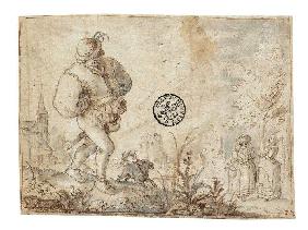 Bauer mit Hund Um 1620