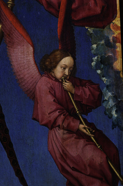 R.v.d.Weyden, Last Judgement, angel von Rogier van der Weyden