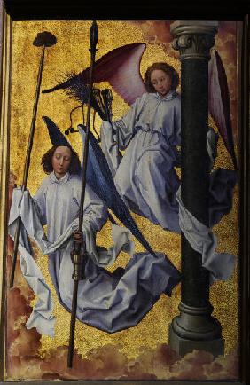 R.v.d.Weyden, Angels,instruments Passion