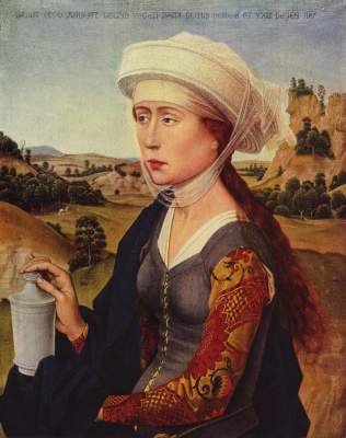 Braquealtar, rechter Flügel - Maria Magdalena von Rogier van der Weyden