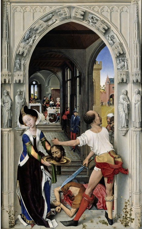 Die Enthauptung Johannes des Täufers (Der Johannesaltar, Rechte Tafel) von Rogier van der Weyden
