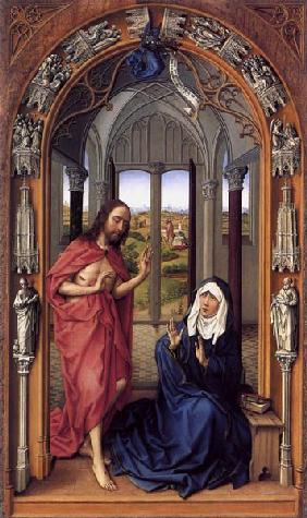 Marienaltar, rechter Flügel - Christus erscheint Maria 1430