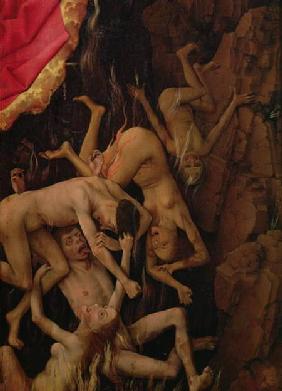 The Last Judgement, detail of the fall of the damned to hell c.1445-50