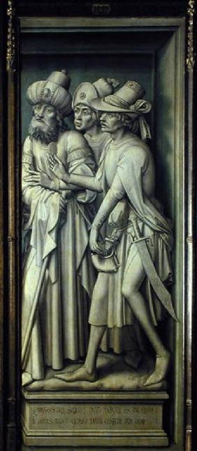 Three Pharisees with Caesar's Coin, from the Redemption Triptych