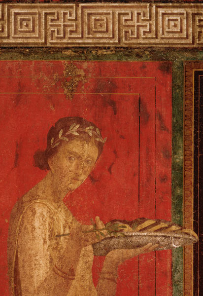 Detail of the Initiate, from the Catechism Scene, North Wall, Oecus 5 von Roman