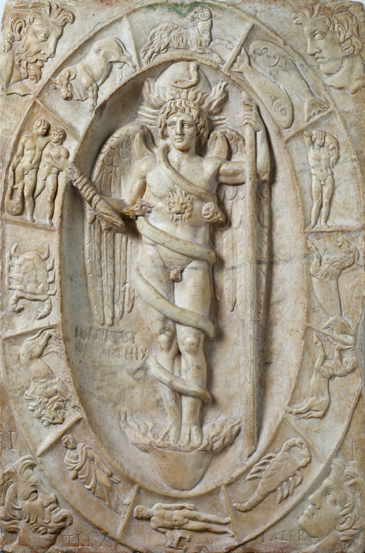 Mithraic relief representing a youthful divinity, perhaps Aion von Roman