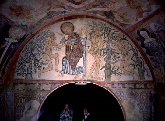 Adam and Eve, from a re-constructed Roman chapel (fresco) von Roman