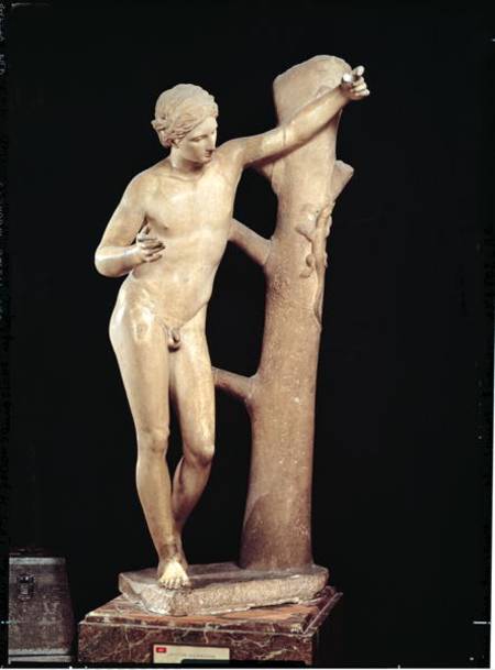 Apollo Sauroktonos (Lizard Killer)  copy of a Greek bronze made c.350 BC, attributed to Praxiteles ( von Roman