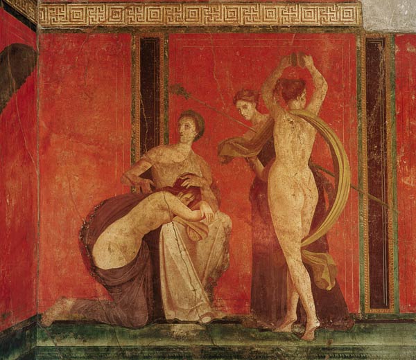 Scourged Woman and Dancer with Cymbals, South Wall, Oecus 5 von Roman