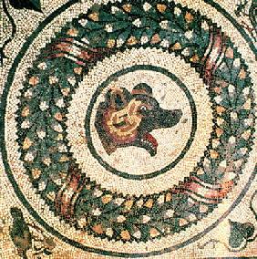 Bear's Head, Roman mosaic, early 4th century (mosaic) 1891