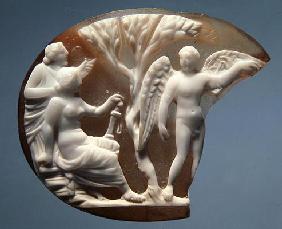 Cameo depicting Icarus and Daedalus, 27 BC-AD 14 (sardonyx) 18th