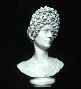 Portrait bust of a Roman woman at the time of Flavius c.AD 90