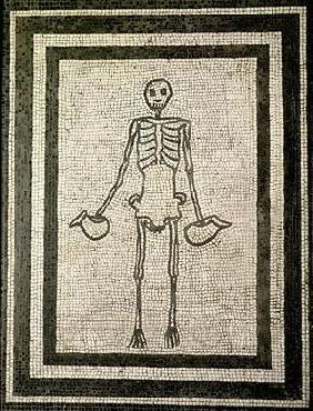 Skeleton of a cupbearer (mosaic) 18th