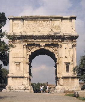 The Arch of Titus, built 81 AD (photo) 