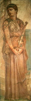 Medea contemplating the murder of her sons, from Herculaneum (fresco) von Roman 1st century AD