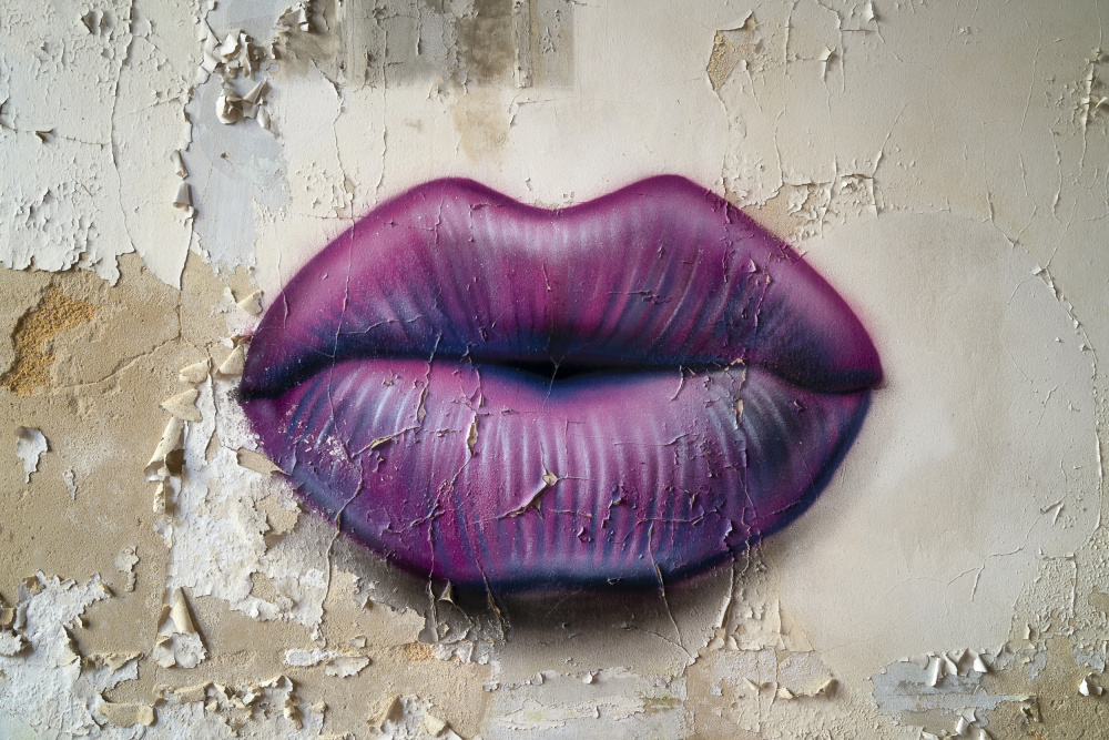 Lippen an der Wand von Roman Robroek