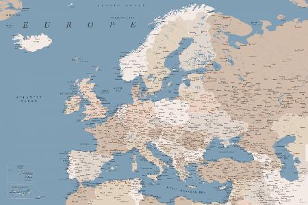 Amias detaillierte Karte von Europa