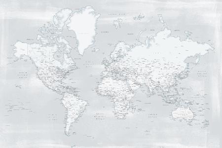 Detaillierte Weltkarte mit Städten,Maeli kalt
