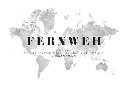 Fernweh-Weltkarte